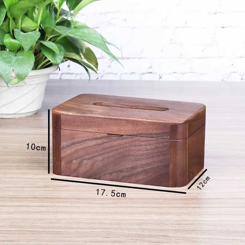 Light Luxury Home Solid Wood Tissue Box Living Room Desktop Decoration Multifunctional Storage Dispenser GiftsM251124