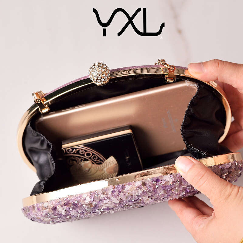 Dinner Bag Diamond Studded Round Evening Dress Handle Qipao Bag Banquet Bag Bags KQ