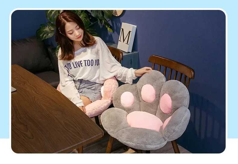 Chair Cushion Sofa Pillow Carpet Cushion Chair Cute Comfortable Plush Anime Cat Claw Cushion Chair Room Decorationoffice G251124