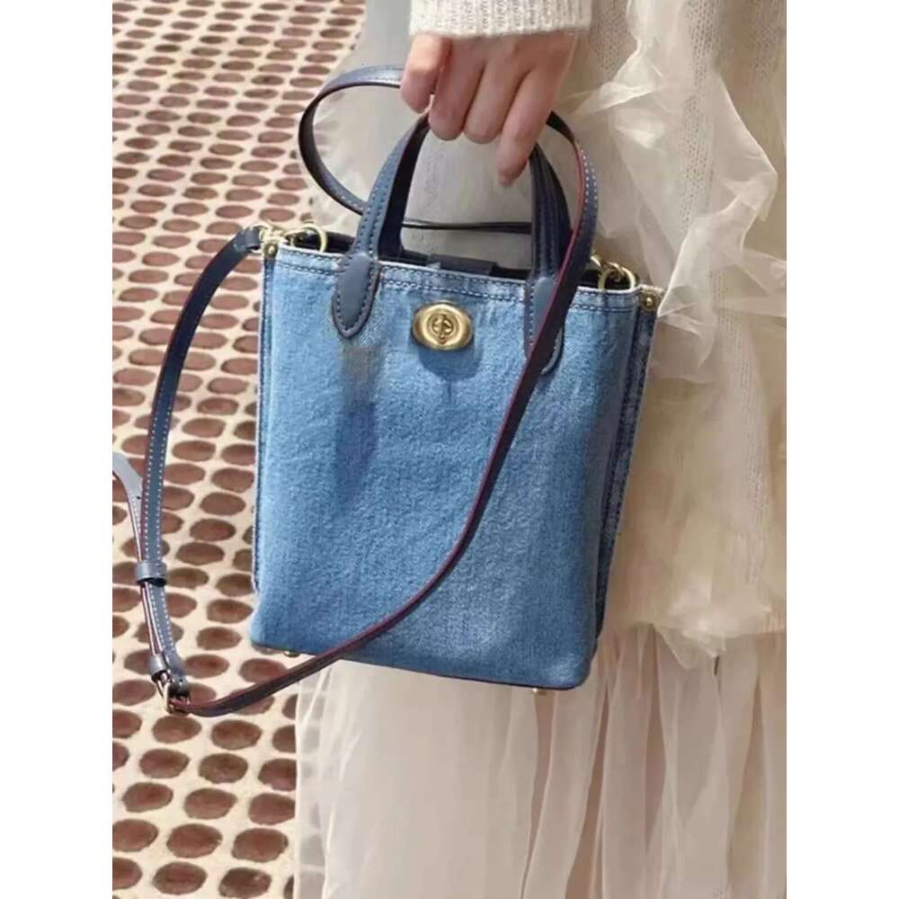 Casual Bags For Women 2024 New Denim Shoulder Messenger Shopping Bags Students Book Bag Handbags Large Tote For Girls
