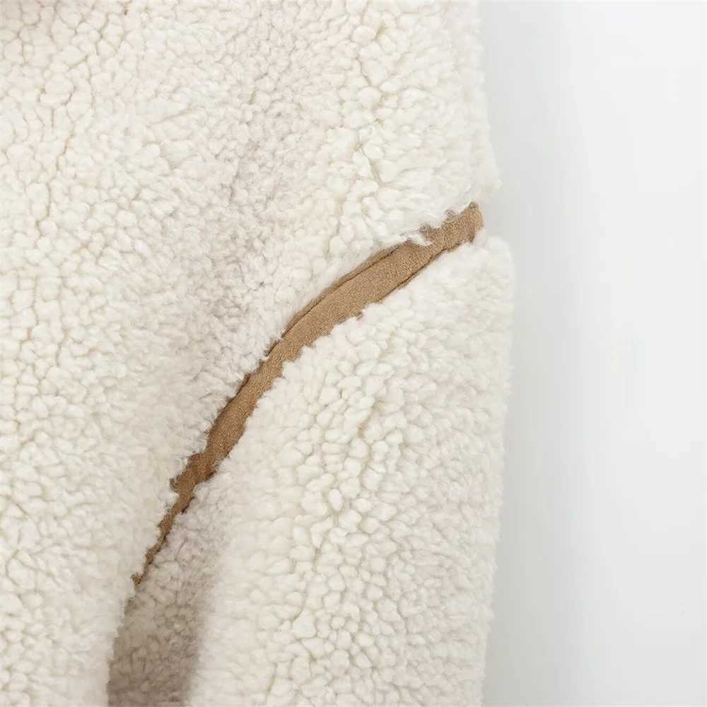 autumn new womens European and American style French design fashionable fleece double-sided jacket J251124