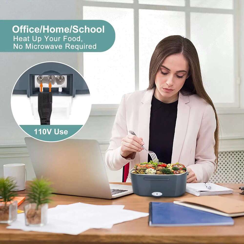 Electric Lunch Box Heater Portable Food Warmer Lunchbox For Car Home Leak Proof 2 Compartments 110V 220V Pot