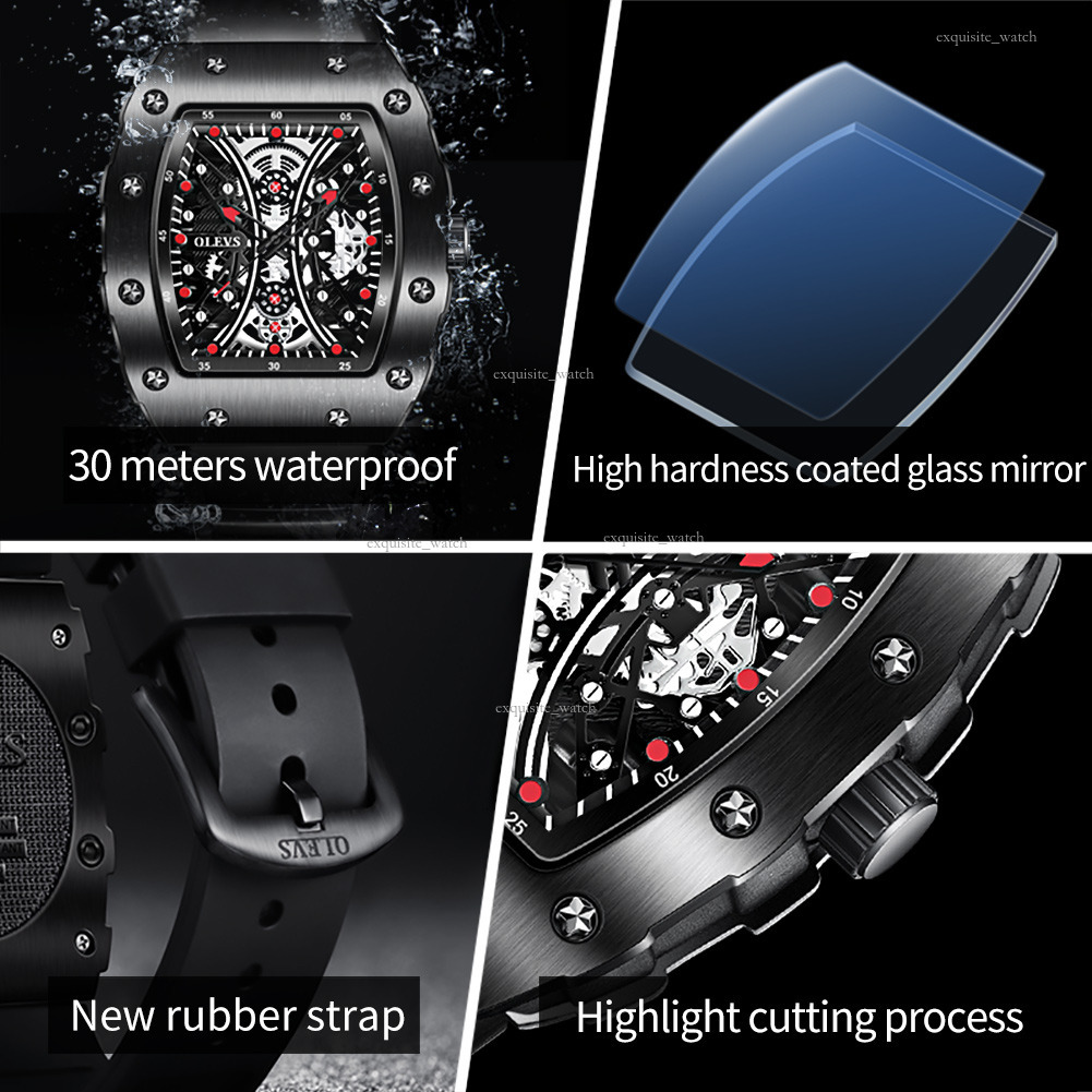 OLEVS Outdoor Sports Watches Barrel Quartz Watches Water-resistant Watches Men Designer Luminous Men's Watches Watches Free Delivery And Wholesal