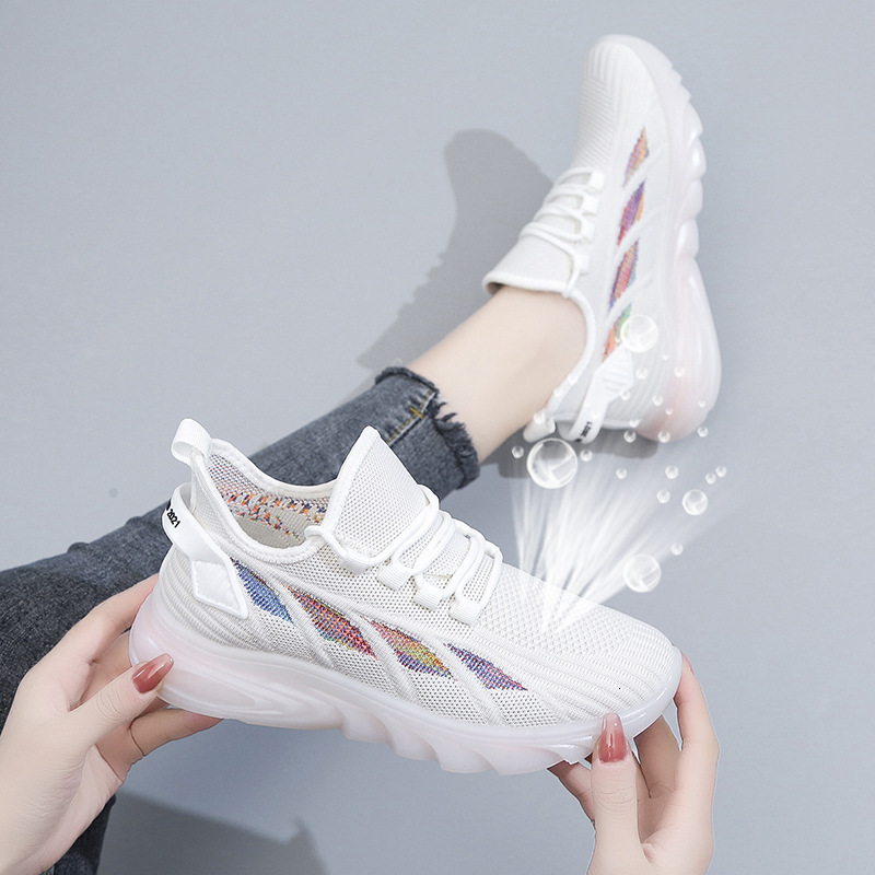 Flying Weaving Casual Mesh Breathable Sports Jelly Soled Coconut Student Running Shoes Women S Ddmysaturn Ddmysaturn