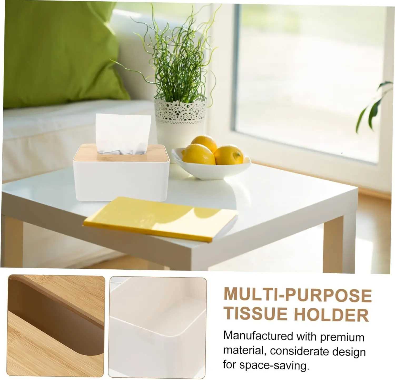 Tissue Box Napkin Holder Box Carton Container Bamboo Coer Solid Wood Hotel Storage Box Home Table DecorationM251124