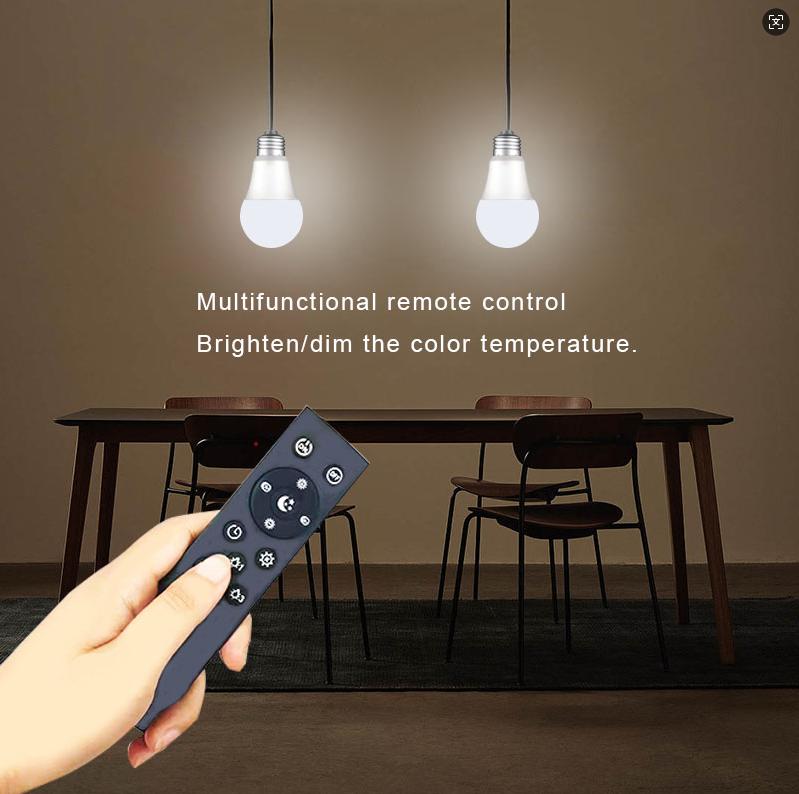 Bluetooth Remote Control LED Bulb - Compatible Socket for E26/E27 | Warm White (3000K) & Cool Daylight (6000K), Certified by CE.RHOS & UL