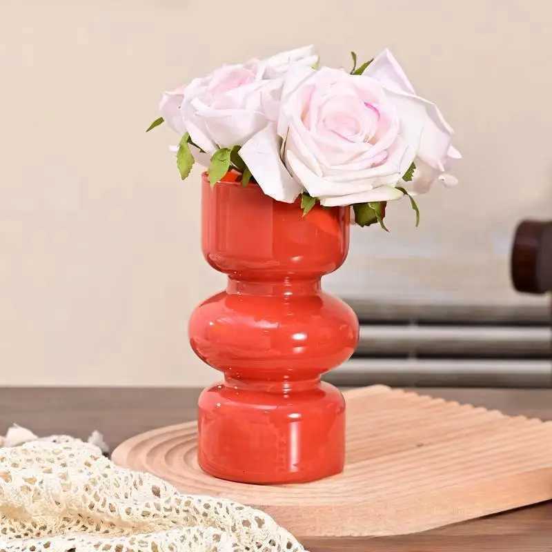 Nordic Creative Personty Retro Glass Vase Hydroponic Plant Table Vase DIY Flower Arrangement Container New C251124
