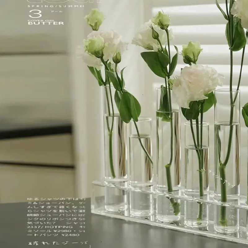 Test Tube Vase Small Ornament Glass Flower Rack Light Luxury High-end Flower Hydroponic Flower Arrangement Test Tube Vase C251124