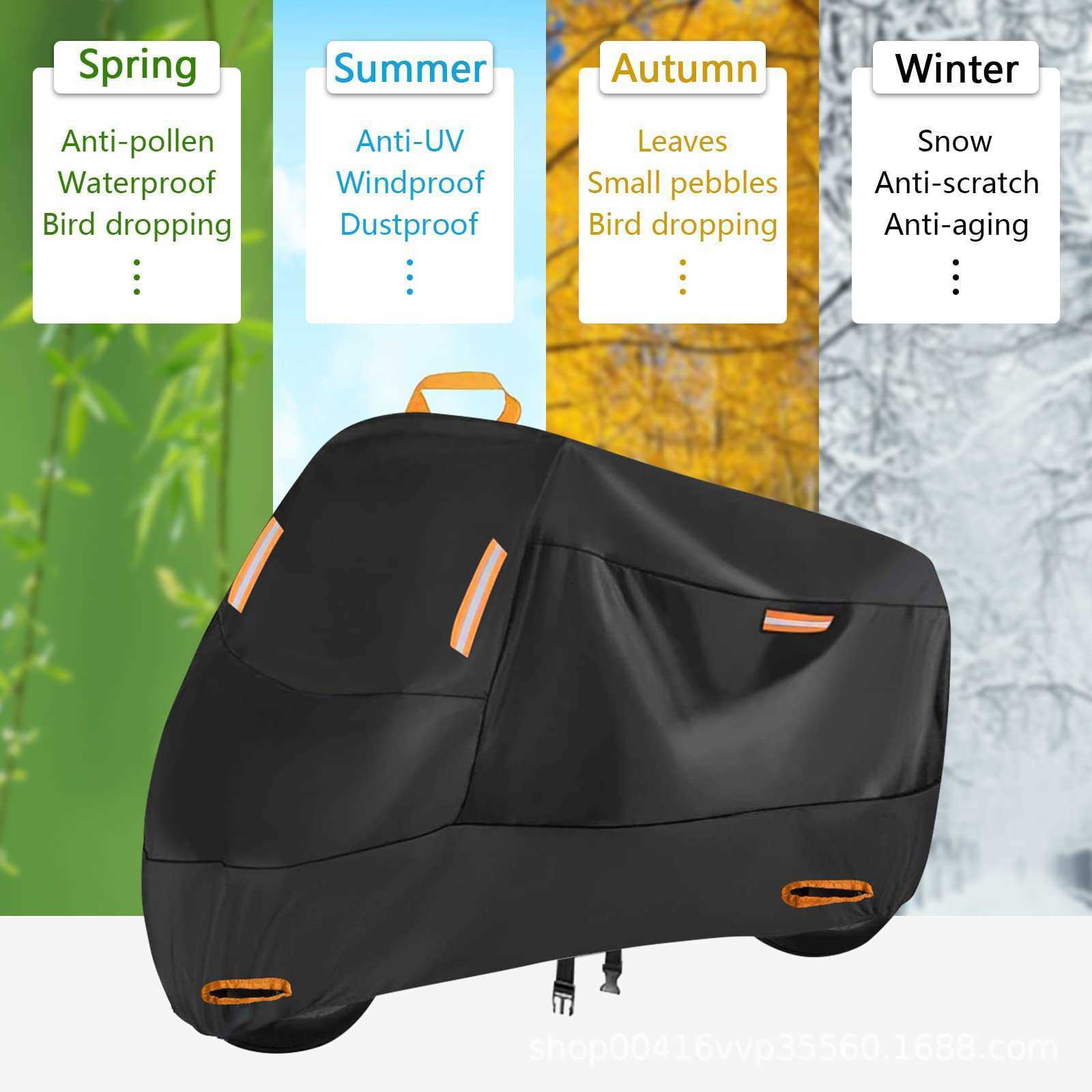 Motorcycle cover, rain and sun protection 210D, thickened Oxford cloth dust cover, built-in anti-theft buckle, motorcycle cover cover S25424