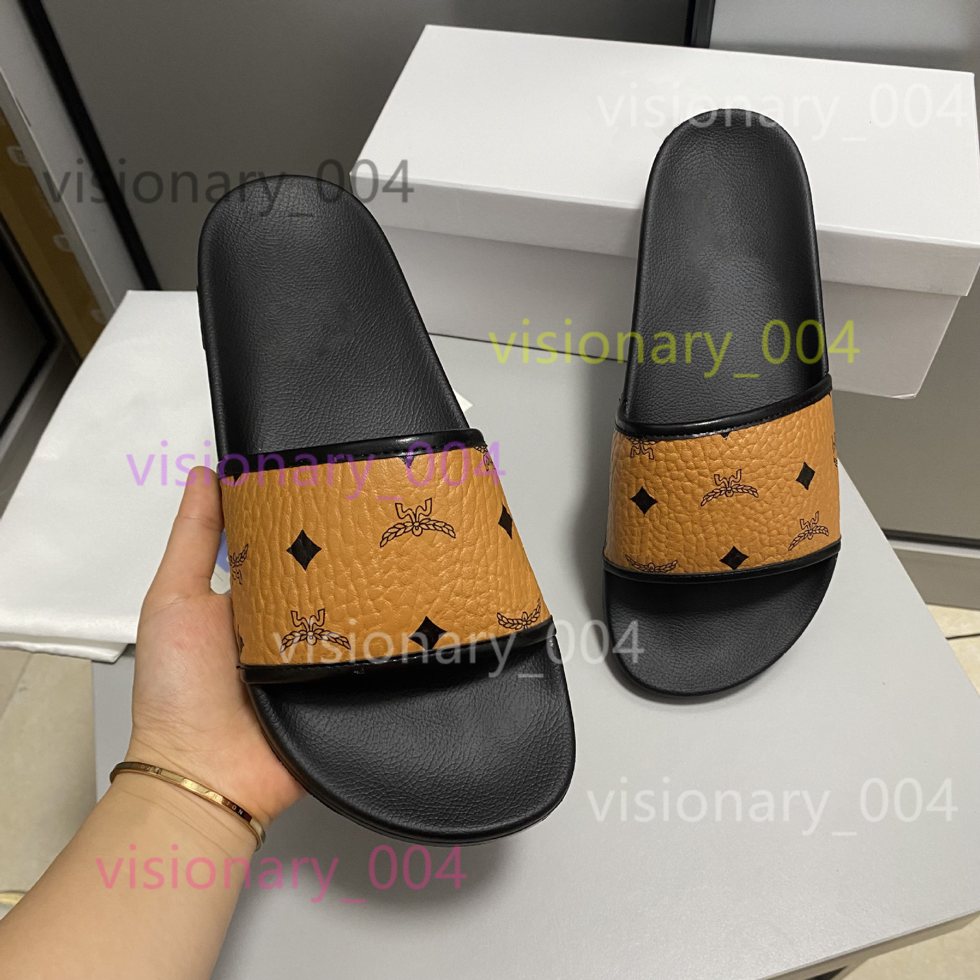 Top quality Designer Mens mcm Luxury sandals Womens slidess Casual Shoes slippers des Chaussures Luxe Espadrilles Scarpe Firmate schuhe di Lusso scarpe uomo VEM5