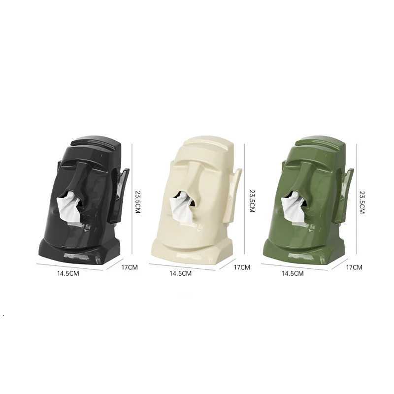 1pc Household Tissue Box Creative Stone Statue Headphone Holder Sunglasses Storage Rack Desktop Decorative Item Napkin BoxM251124
