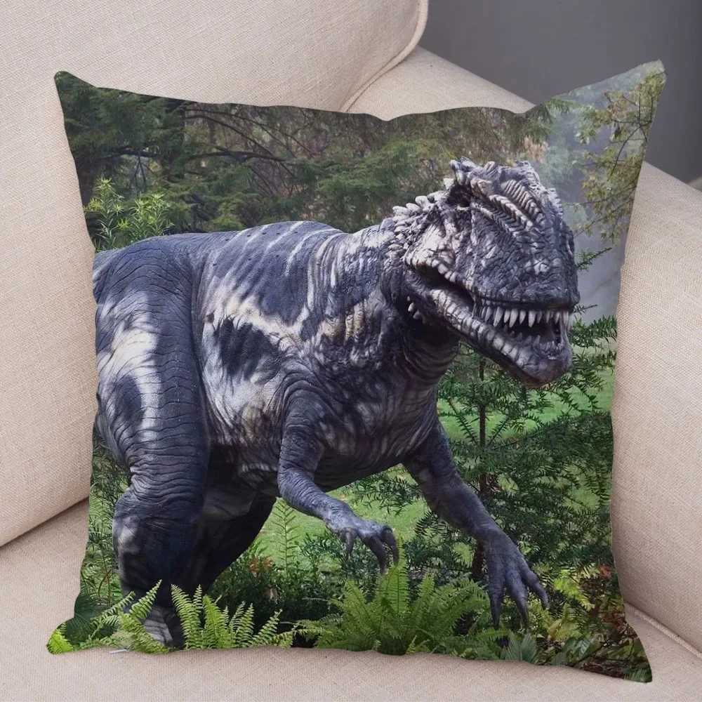 Jurassic Dinosaur throw pillow cover with short plush print living room sofa decoration cushion cover pillow covers decorative G251124