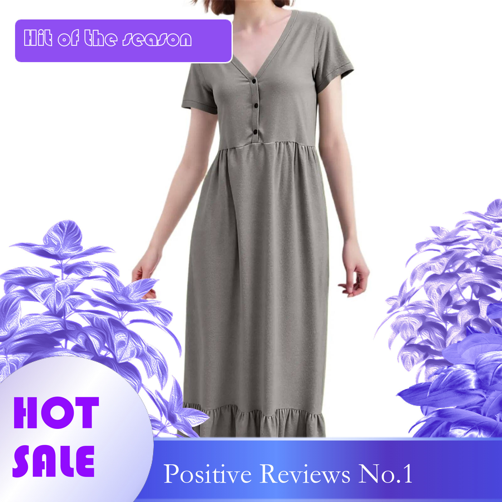 Dongdumaoyi Summer Dresses Solid Short Sleeve Midi For Women Cotton Linen Patchwork Pleated Button Ruffles Casual Holiday Dress