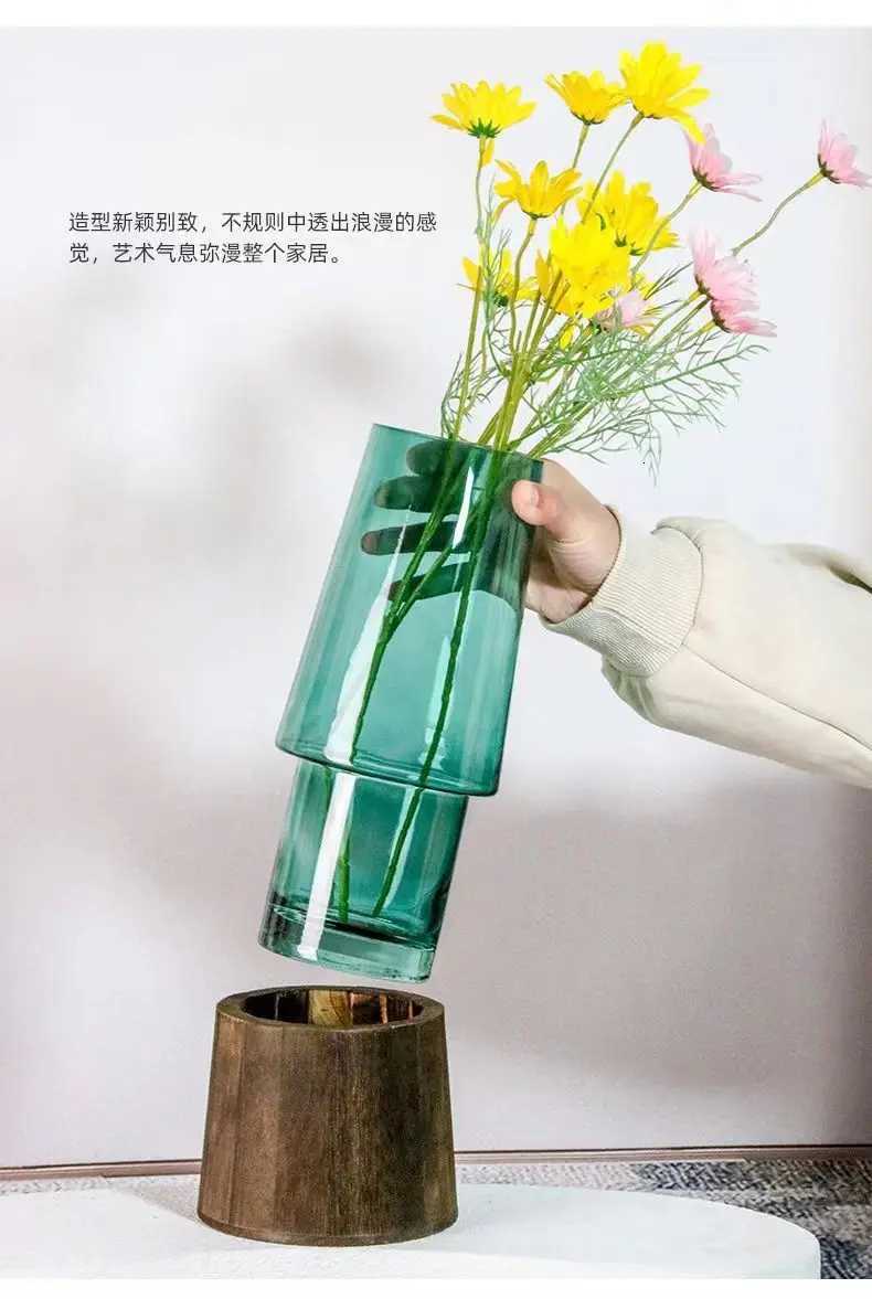 Nordic Light Luxury Simple Tabletop Glass Vase Landing South Bamboo Hydroponic Ware Transparent Tabletop Vase Decoration C251124