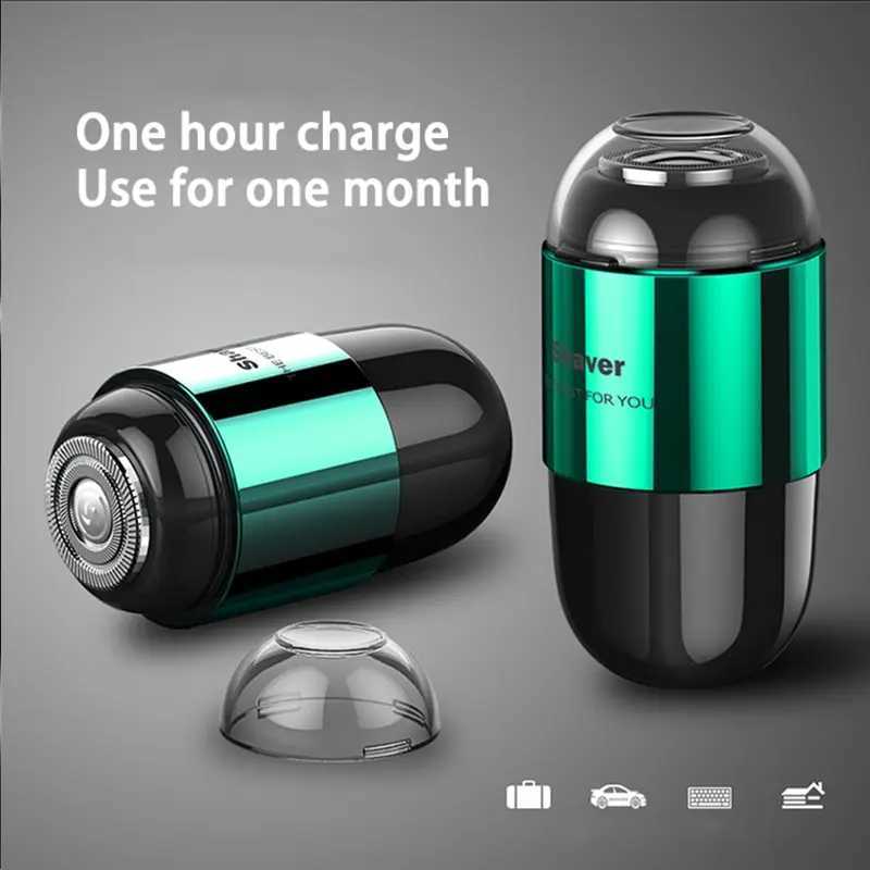 Electric Mini Shavers for Men Wet and Dry Rechargeable Mens Razor Waterproof Magnetic Portable for Travel Beard Shaving L251124