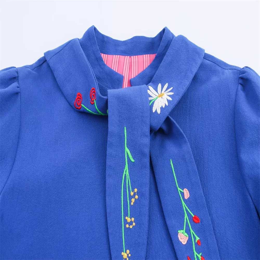 Spring and Autumn New Womens Fashion Style Simple and Versatile Embroidered Long Sleeve Coat J251124