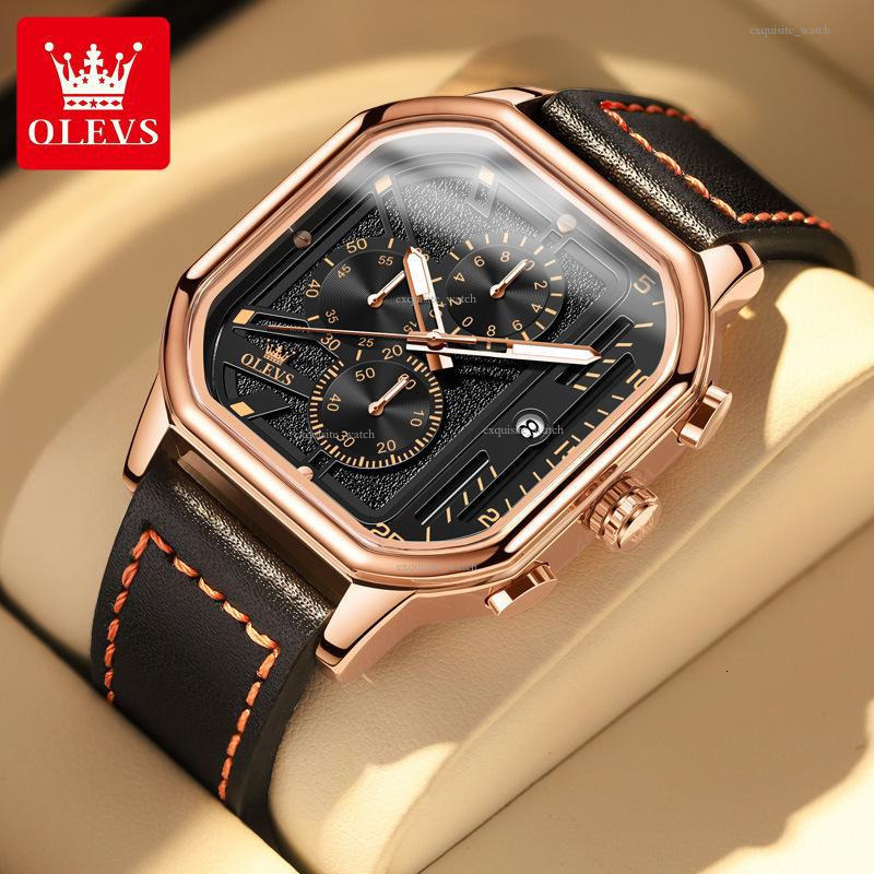 OLEVS Outdoor Watch Men's Watches Men Designer Gemstone Outdoor Square Personalized Waterproof Sports Men's Watch Free Delivery And Wholesal