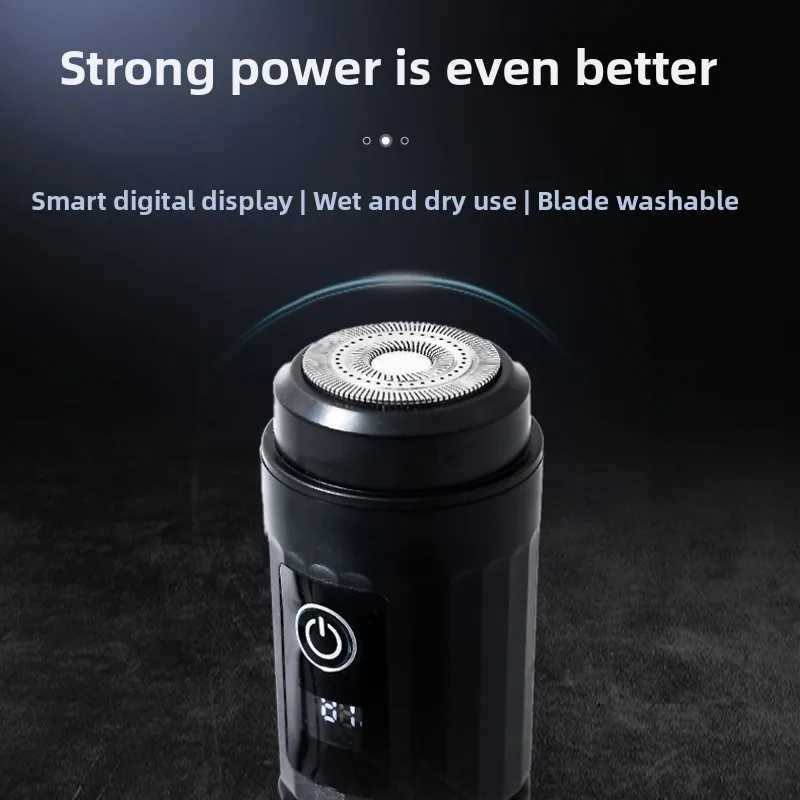 Shaver USB charging mini electric razor for men portable small flying saucer head beard trimmer L251124