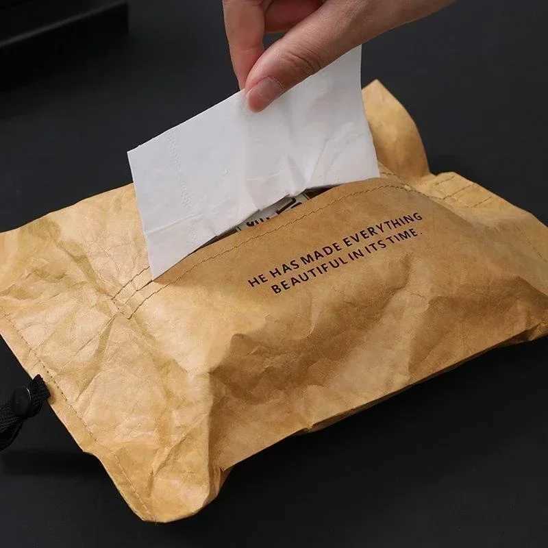 Linen Cloth Art Tissue Box Holder Car Tissue Holder Desk Table Napkin Holder Home Decor Handkerchief Box Gift Tissue HolderM251124