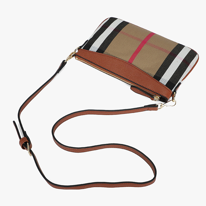 Luxury Bag 2025 New temperament canvas bag fashionable and versatile single shoulder cross body bag womens classic plaid envelope bag