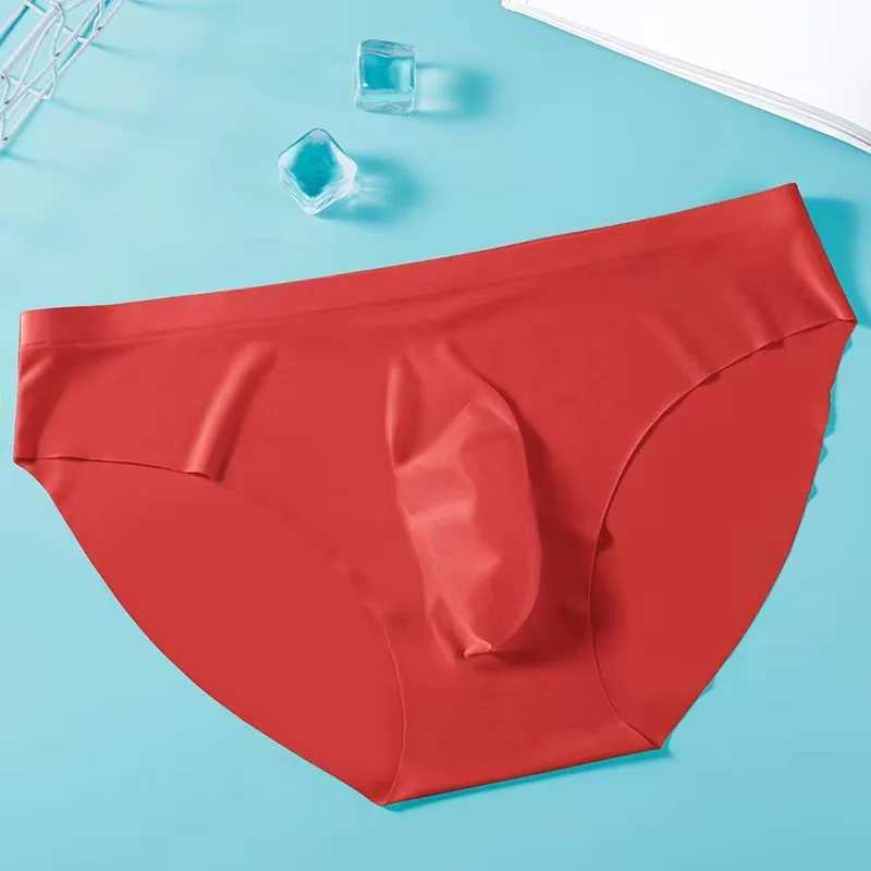 New Arrival Hot selling ice silk sexy underwear mens underwear 3D seamless integrated breathable thin section underwear mens bikini slip home new Z250