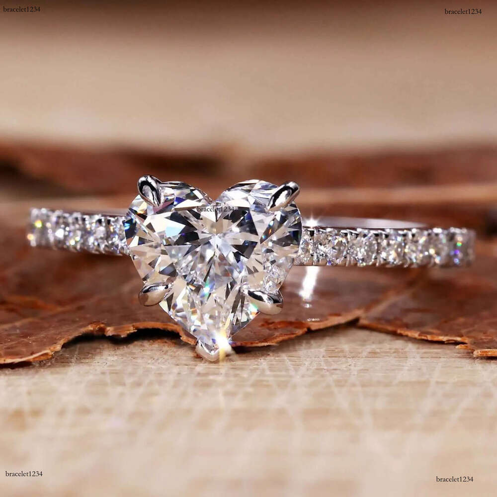 Wholesale 10K 14K Solid Vvs Moissanite Engagement Rings Women Sier Dia Emerald Radiant Oval Cut Gold Ring