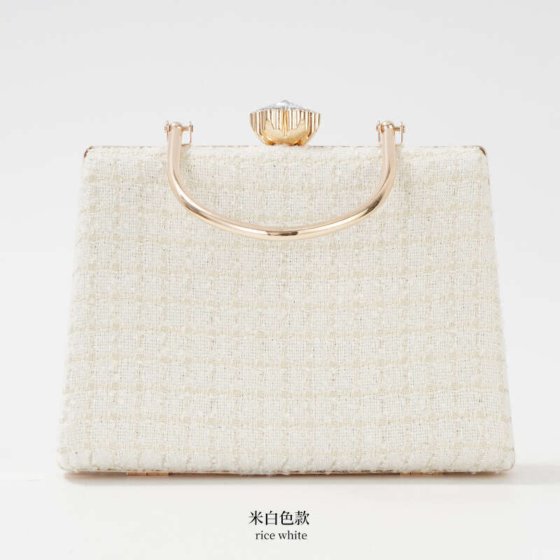 Dinner Bag Winter Classic Small Fragrant Style Dinner Bag High End Fashion Versatile Woolen Handbag Banquet Bag KQ