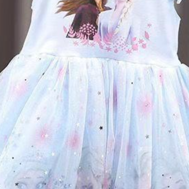 DISNEY infant designer clothes girls designer clothes Frozen Elsa princess toddler summer dress princess dress for little girls baby party dress.