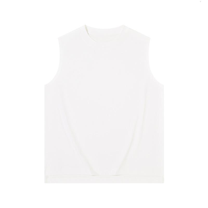 Summer 230G Ice Feel Cotton Solid Color Tank Top Sports And Fitness Cool White Sweatshirt For Men's Sleeveless T-Shirt luanyun