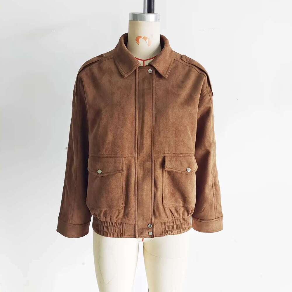 Designer Clothes European And American Style 2025 New Suede Texture Loose Casual Fashion Versatile Jacket