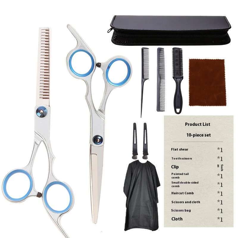 6.0 Salon Hairstylist Apprentice Flat Shears Home Use Detachable Professional Haircut Scissors Set Free shippin
