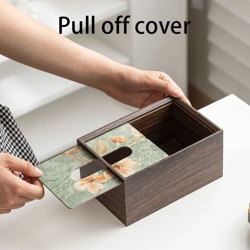 Household Tissue Box Dining Room Luxury Table Top Tissue Boxes Multifunctional Coffee Tables Storage Box Kitchen Napkin CaseM251124
