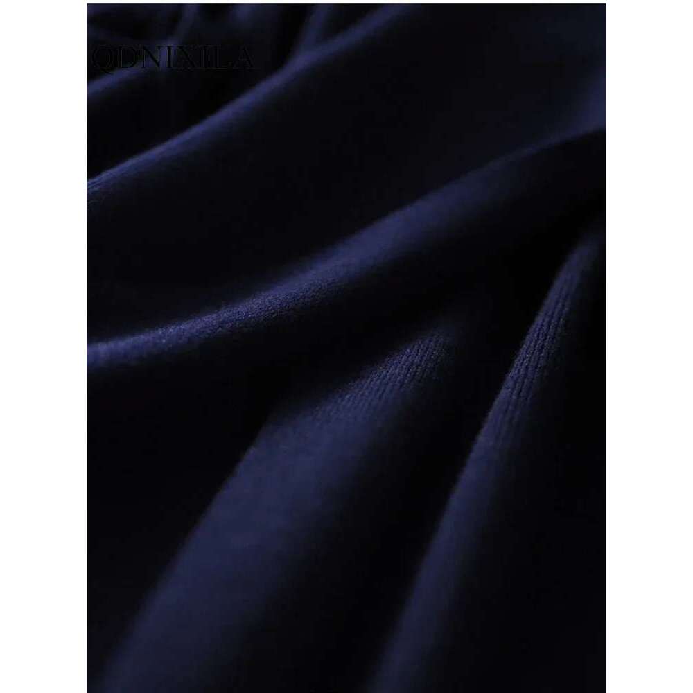 Autumn Winter Sweater Womens Dresses V-Neck Wrap Up Dress For Women Woman Clothing Korean Version Loose Elegant Knitted Skirt