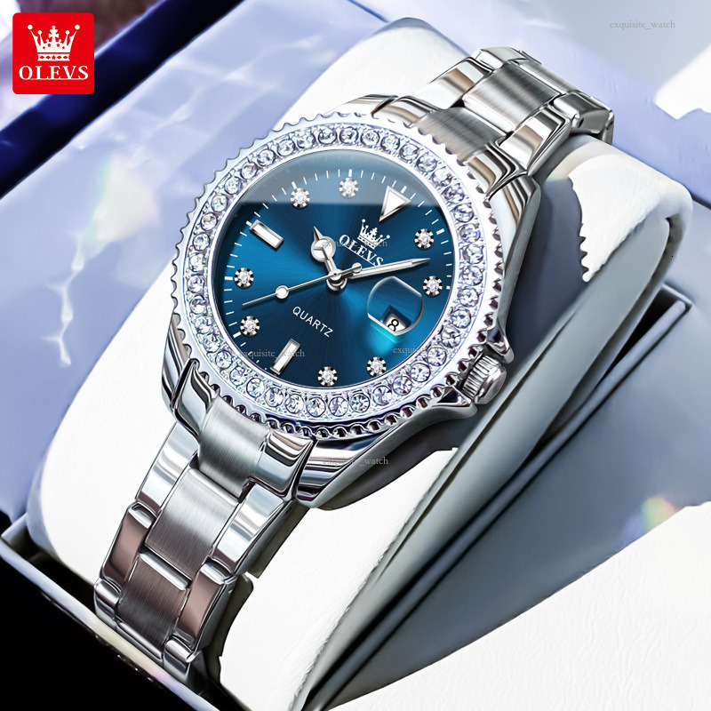 OLEVS Luxury Outdoor Dropshipping Diamond-encrusted Best-selling Submarine Quartz Watch Women's Watch Designer Watch Free Delivery Wholesale