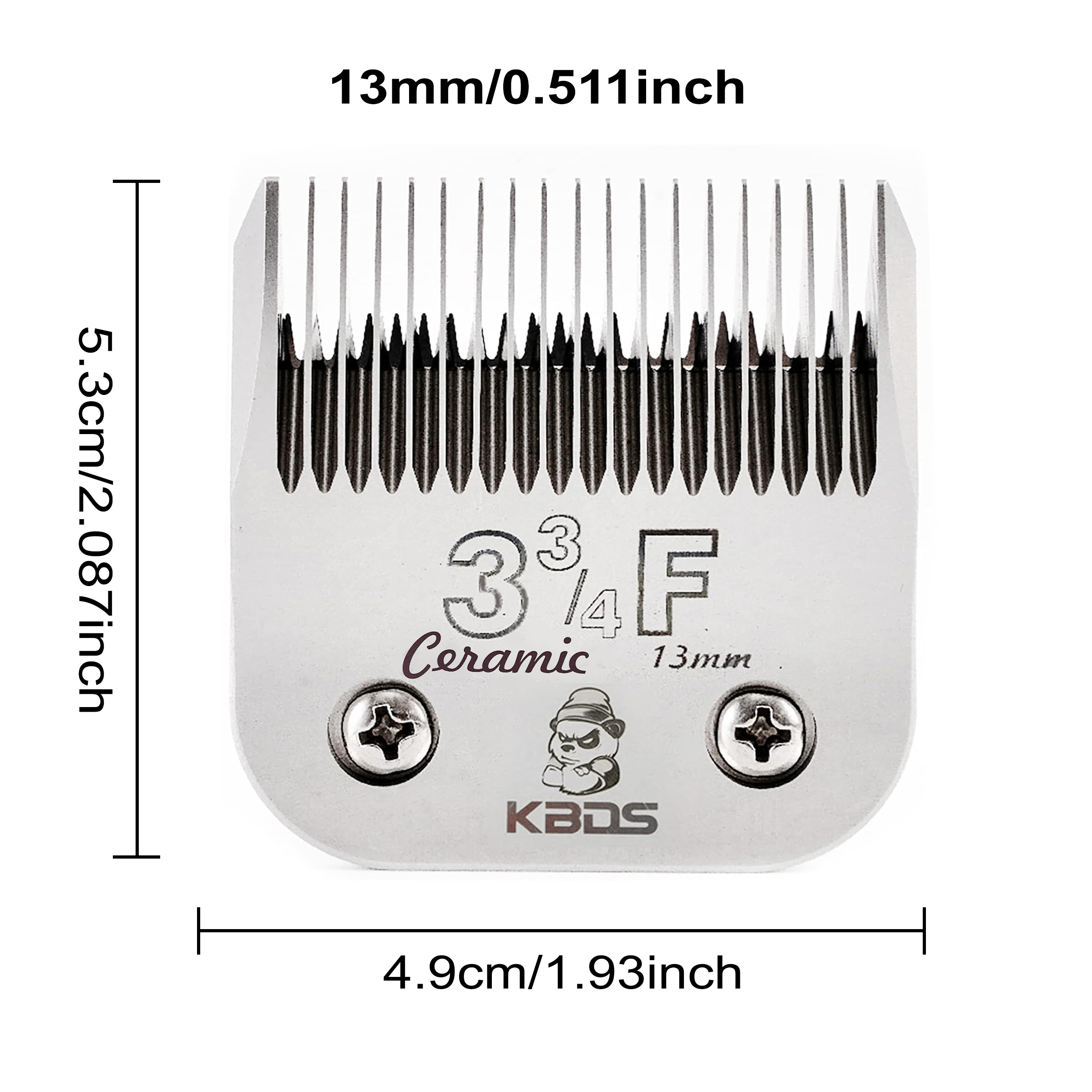 KBDS 3F Ceramic Detachable A5 Pet Dog Grooming Clipper Blades (1/2" - 13mm) ,Compatible with Most Andis,Oster A5 Wahl KM Series Clippers(Customiz