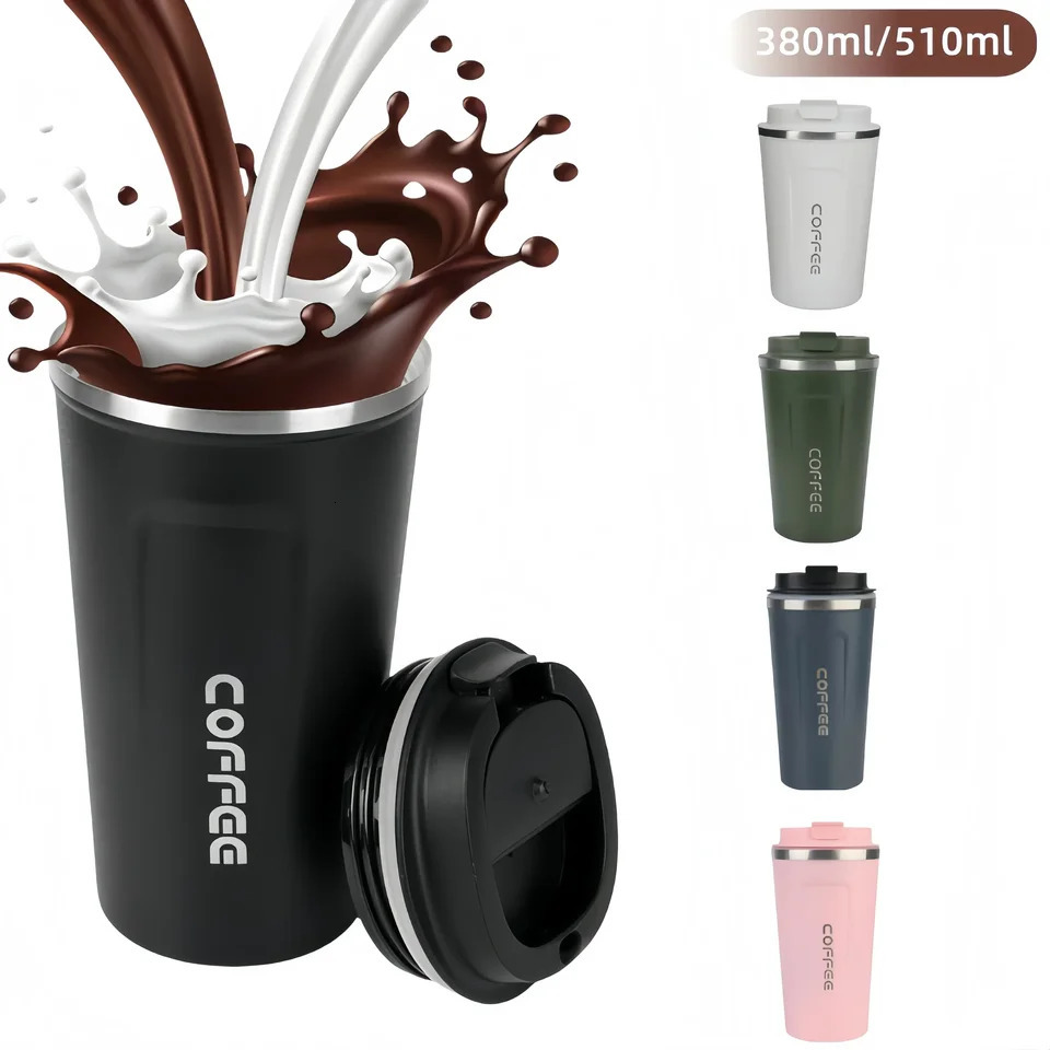 Leakproof Travel for Tea Water Coffee Cup 380/510ML Double-layer Insulation Cold And Thermo Cafe Thermos Mug 251114 W260226