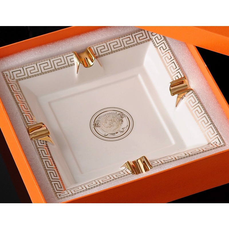 High-end ceramic ashtray light luxury large European cigar creative simplicity trend Internet celebrity home bar office