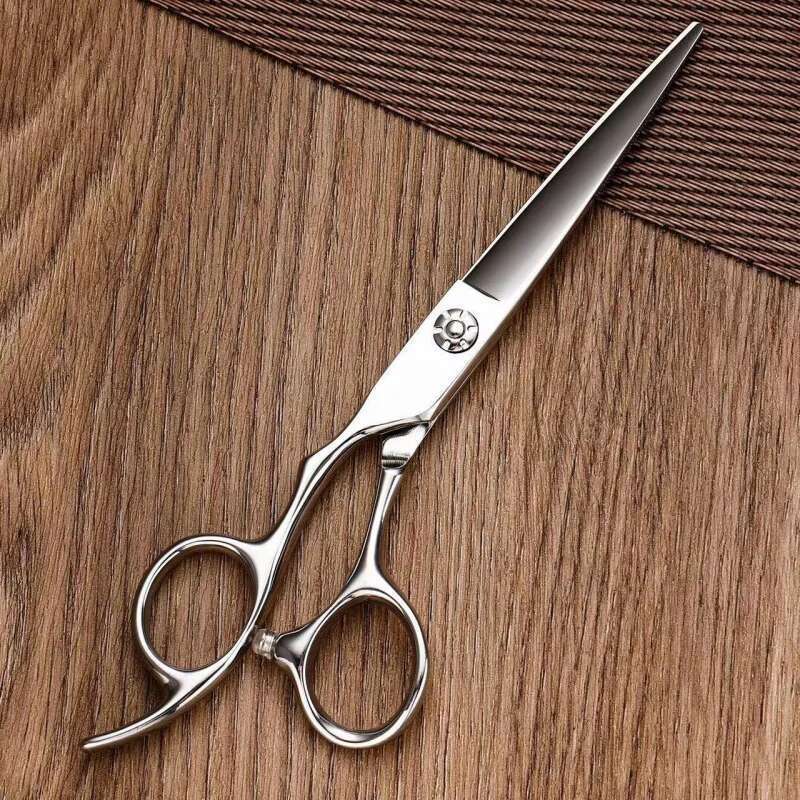 6.0" 440C Steel Straight Snips Thinning Haircutting Salon Stylist Professional Left Hand Hair-cutting Scissors Set