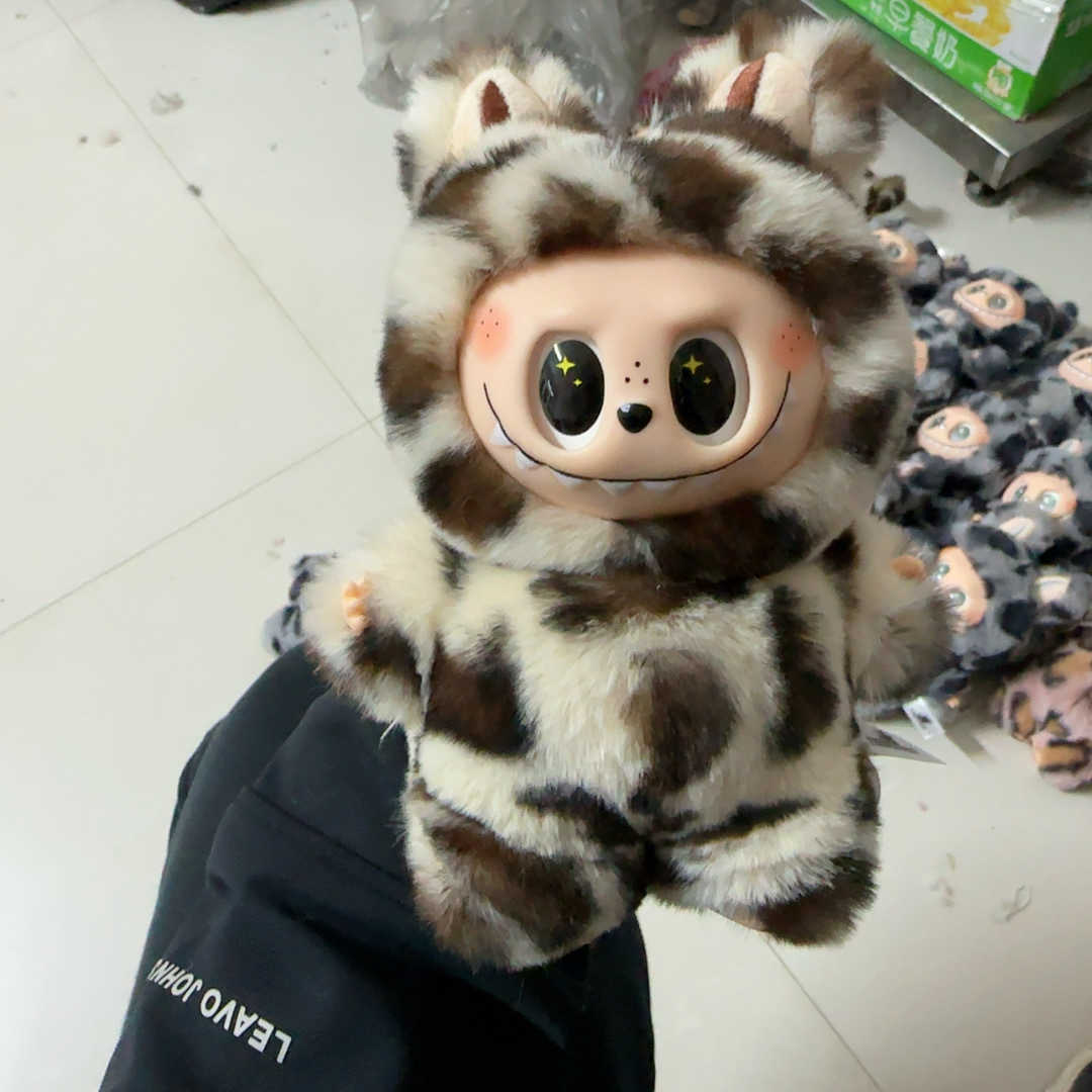 New Leopard Spot Labubu Doll High-quality Labubu Plush Toy with H251124