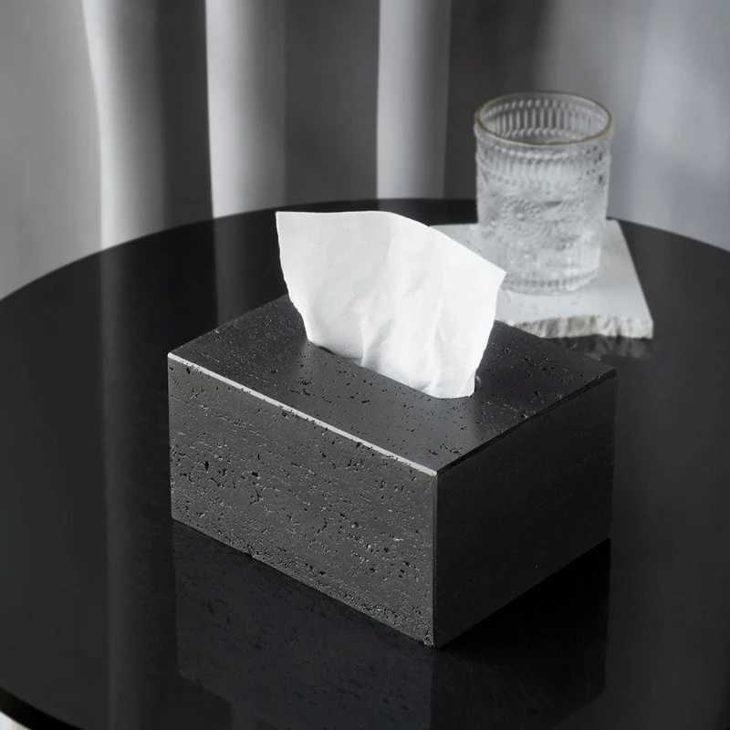 Light Luxury Tissue Box Living Room Coffee Table Tissue Box Retro Dining Room Desktop Napkin Storage Home Decoration AccessoriesM251124