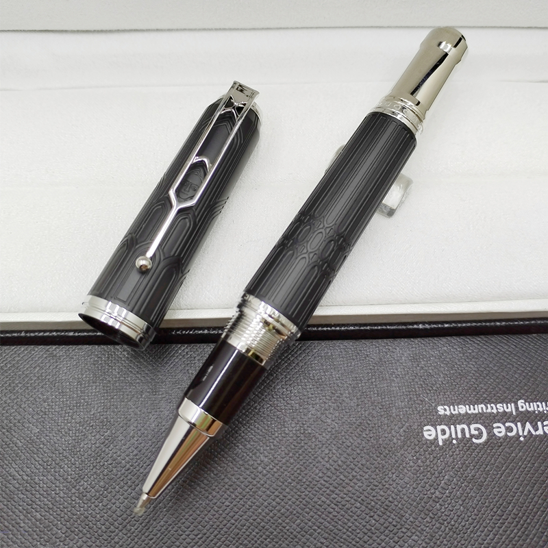 Good quality Victor Hugo Black / Silver Roller Ball Pen / ballpoint pen business Office Stationery write ball pens