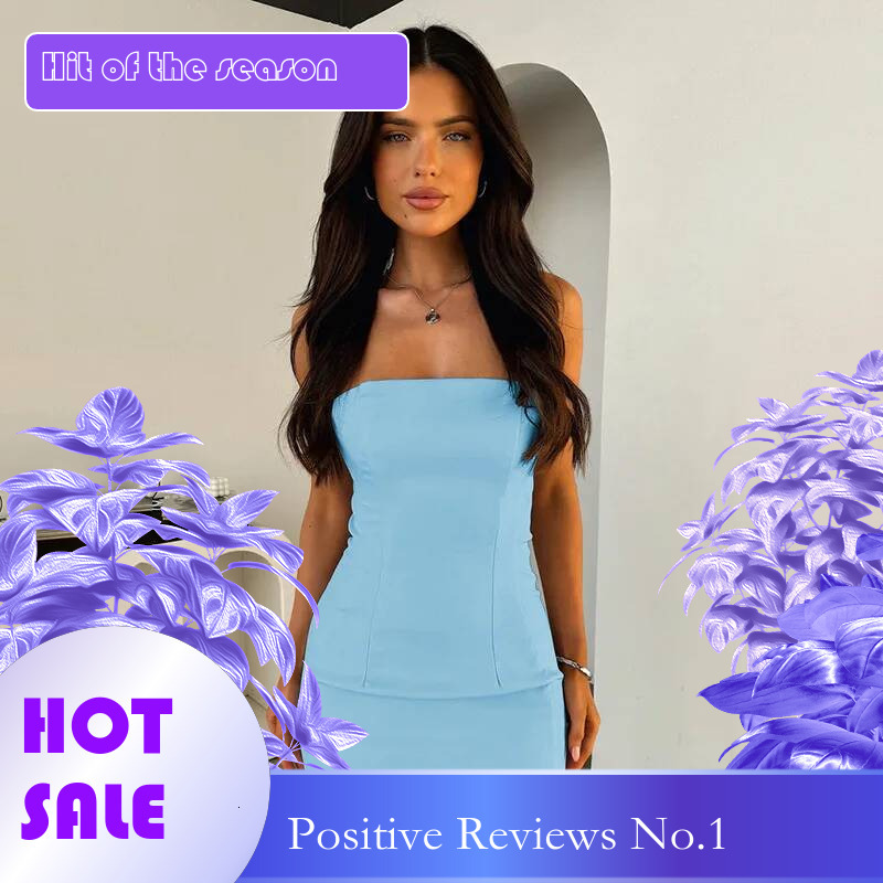 Dongdumaoyi Townlike Slim Bodycon Dress Women Strapless Mini Spring Summer Backless Nightclub Sexy Party Dresses