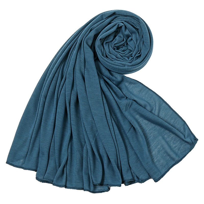 K504 Solid color ladies' sweat cloth head scarf Autumn and winter high quality mercerized cotton windproof and sandproof scarf headscarf BS82
