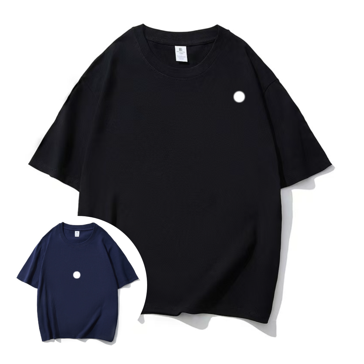 Hot sale yoga Midnight Green Black White Red Pink Blue Warm Sweatshirts Silver 3D Logo on Chest Loose Sweatwear Unisex Casual Sweat Tops T-shirt