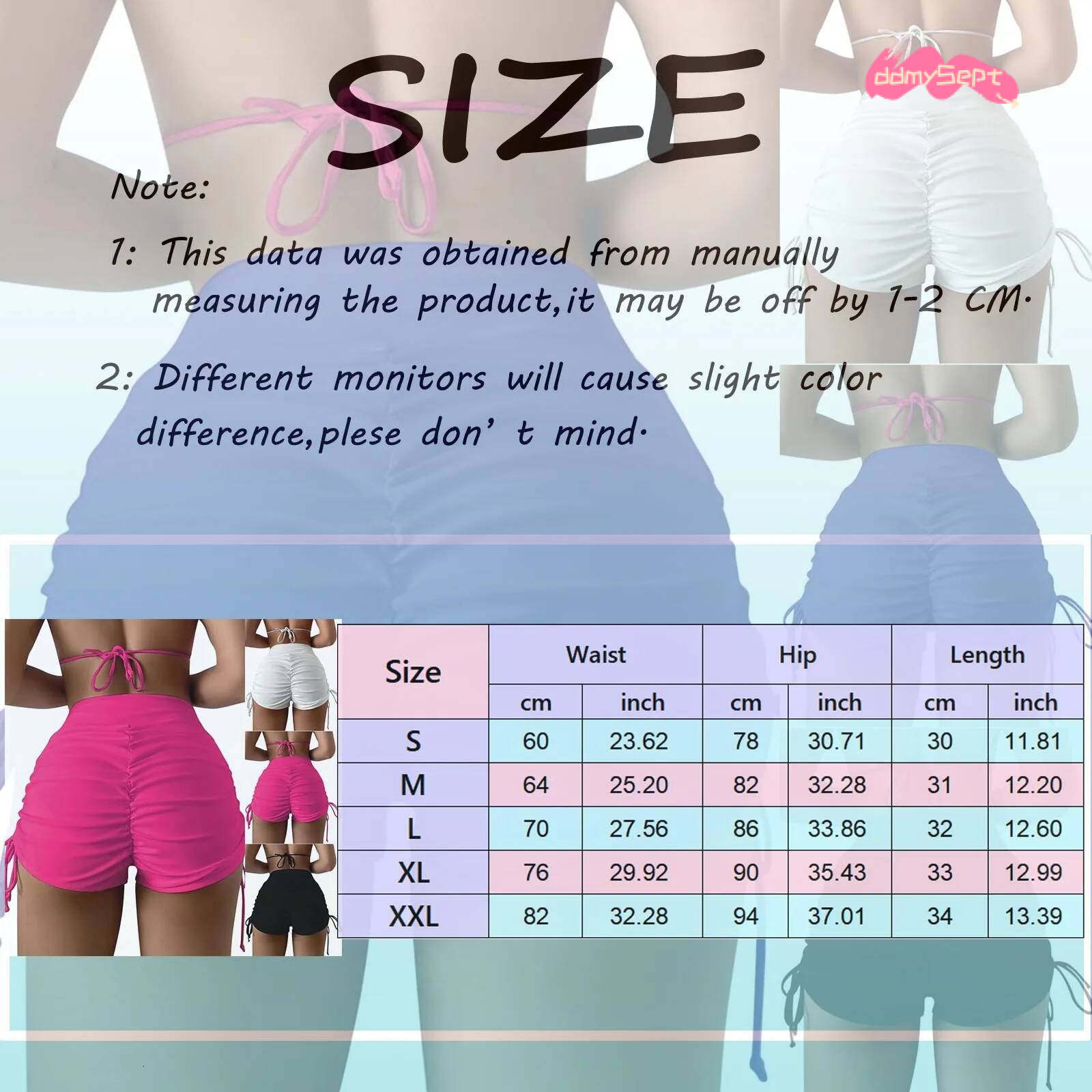 2024 Adjustable Side Tie Swimming Trunks Women's Swim Shorts High Waist Beach Bottoms Summer Swimsuit Tankini Bottom Beachwear ddmysept
