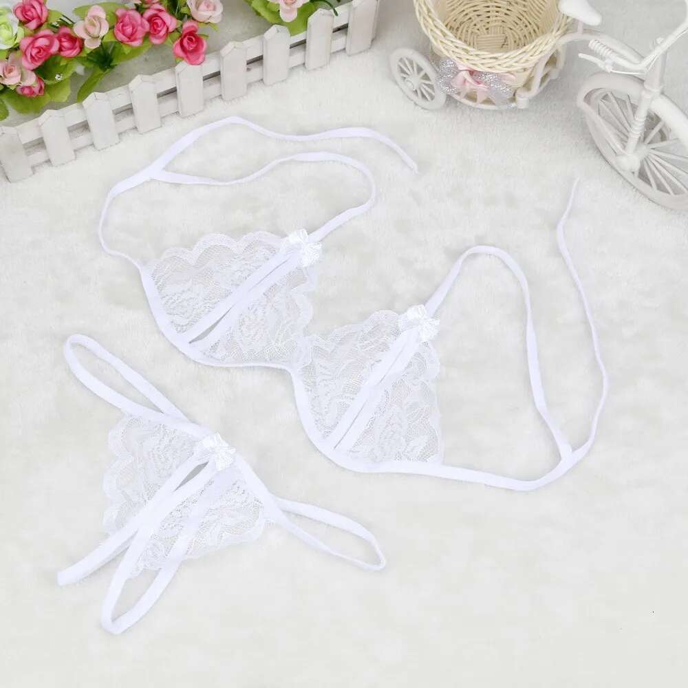 Dongdumaoyi Lace Hollow Out Underwear Sexy Sex Sleepwear G String Bra Suit Femme Gerie Set Pamas Erotic Clothing Women S Tight Underwear