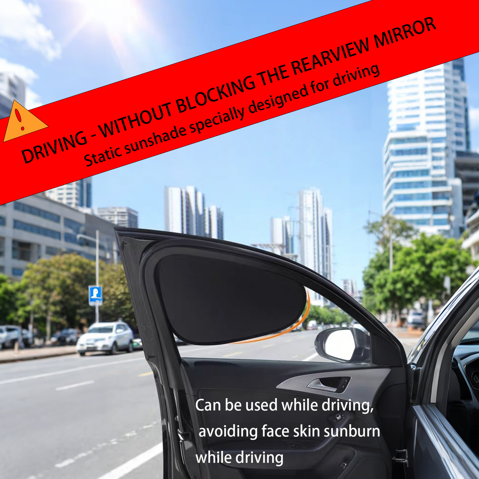 4pcs Static Cling Car Side Window Sunshades - UV Rays & Privacy Protector, Reusable & Washable Side Window Shades for Most Cars, SUVs, Trucks