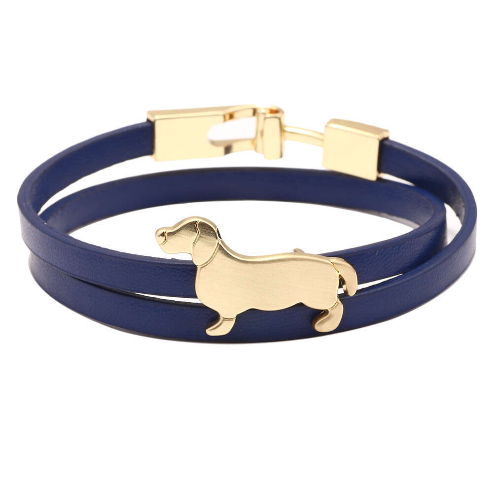 Qino Boutique Women's Leather Simple and Versatile Student Creative Handicraft Alloy Bracelet