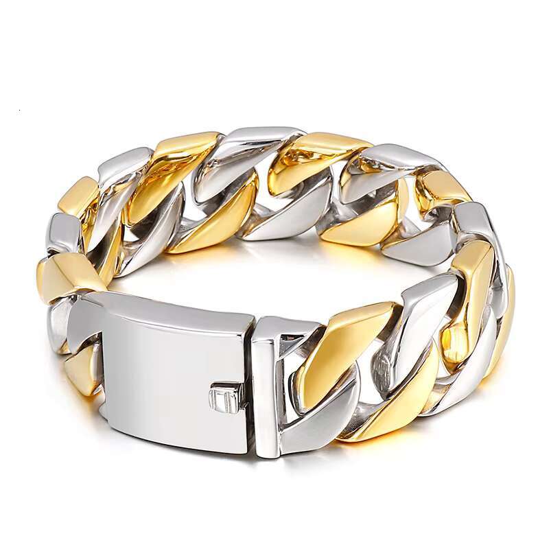 KALEN 20mm Miami Bracciali Peruviani Stainless Steel Cuban Hiphop Chain Link Bracelet