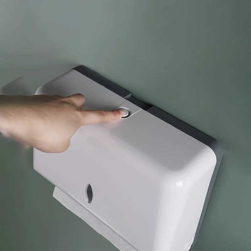 Wall Mount Paper Towel Box Universal Hotel Toilet Commercial Tissue Dispensers Punch-free Multifold Tri-Fold Paper Holder homeM251124
